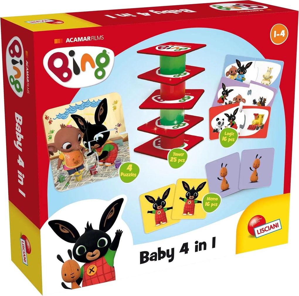 JOC DE LOGICA 4 IN 1 - BING - LISCIANI (L99115)
