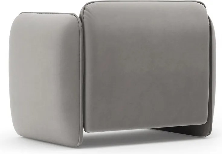 Fotoliu gri închis cu tapițerie din catifea Georgia – Micadoni