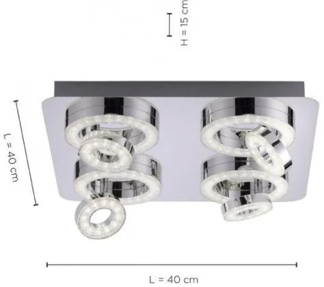 Spot LED RGBW dimabil JUST LIGHT. 14662-17 TIM 4xLED/5,9/230V + telecomandă