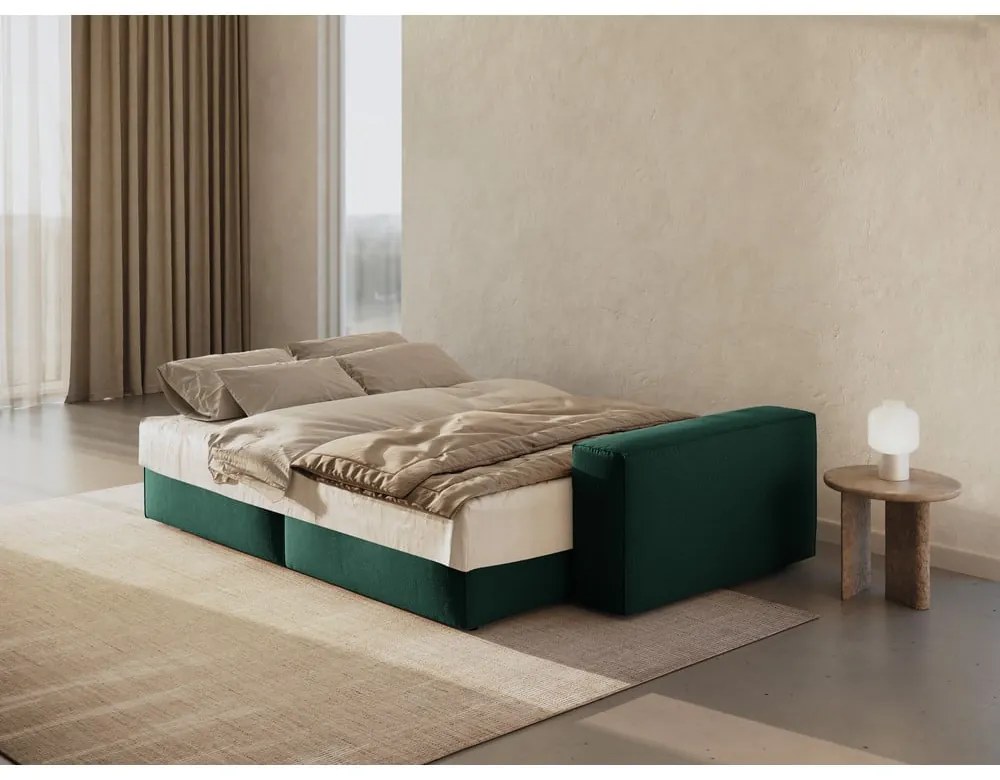Canapea verde extensibilă 247 cm Jodie – Micadoni Home