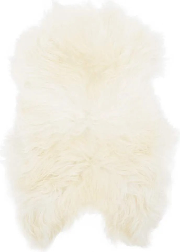 vidaXL Husă de scaun piele de oaie islandeză, crem, 70x110 cm