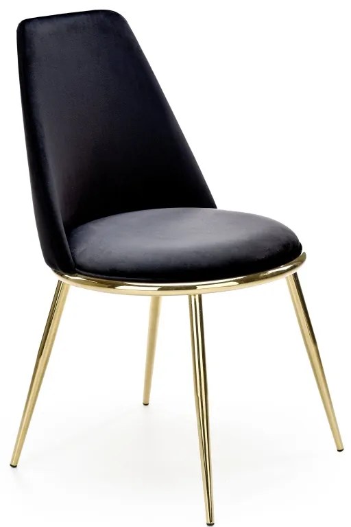 Scaun tapitat K460 – Negru/Gold