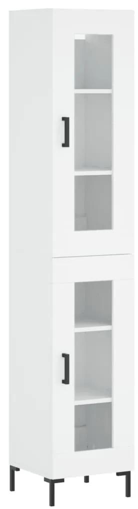 3199425 vidaXL Dulap înalt, alb, 34,5x34x180 cm, lemn prelucrat