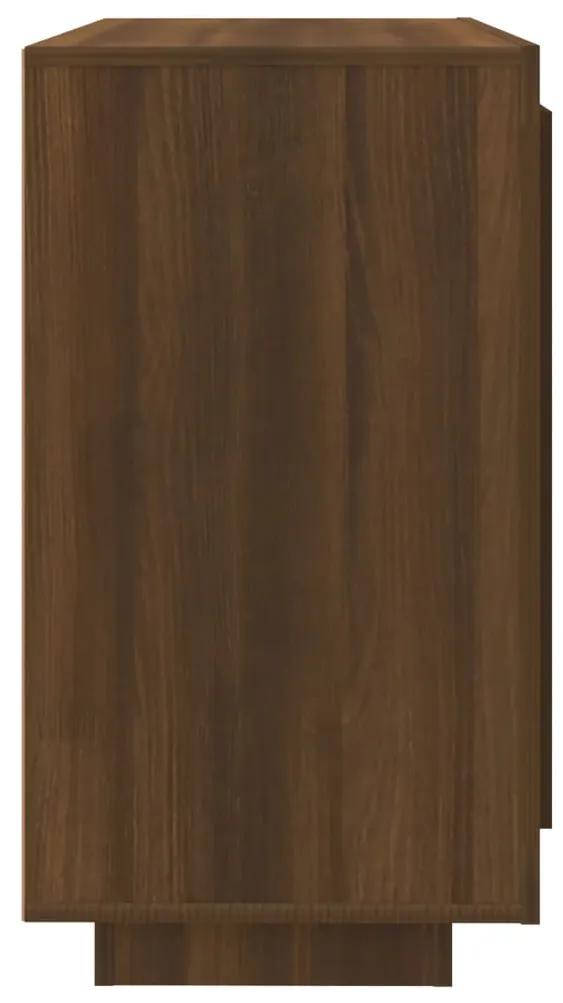 Servanta, stejar maro, 80x40x75 cm, lemn prelucrat 1, Stejar brun