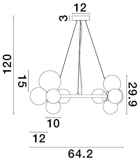 Lustra suspendata design modern ODILLIA 11L