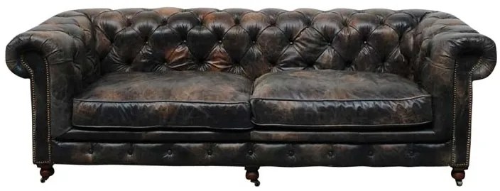 Canapea premium, Chesterfield, 3 locuri, piele naturala, St. James