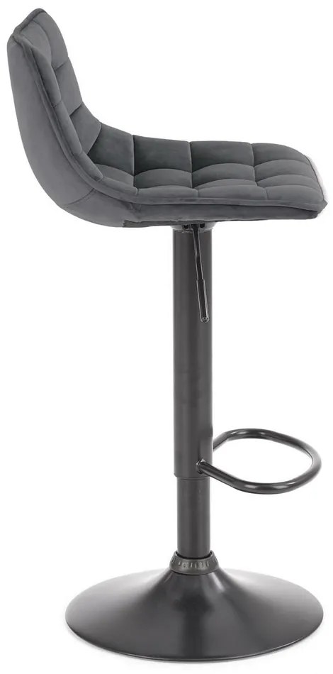 Scaun de bar Kinsley, gri/negru