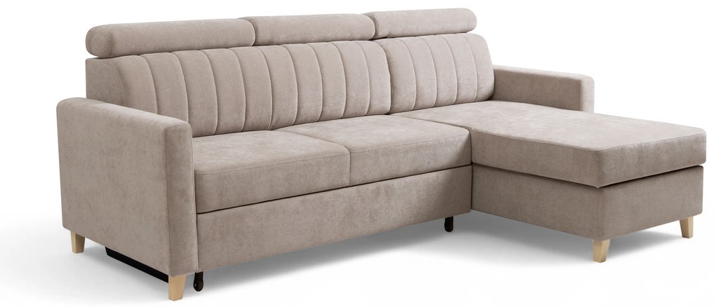 Colțar cu funcție de dormit Vario universal - bej șenil Wind 11