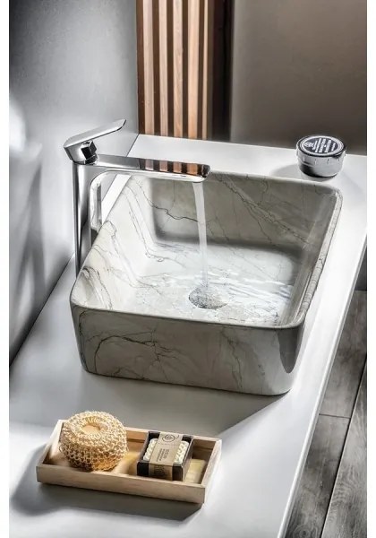 Sapho - Lavoar pentru blat DALMA, 47,5 x 37,5 cm, ceramică/gri