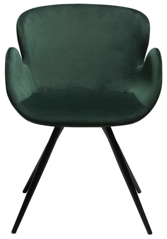 Scaun de sufragerie verde cu cotiere tapițat Gaia – DAN-FORM Denmark