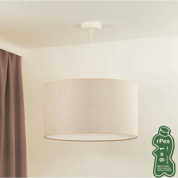 Lustră pe cablu ROLLER ECO Duolla RECYCLING 1xE27/15W/230V d. 45 cm crem