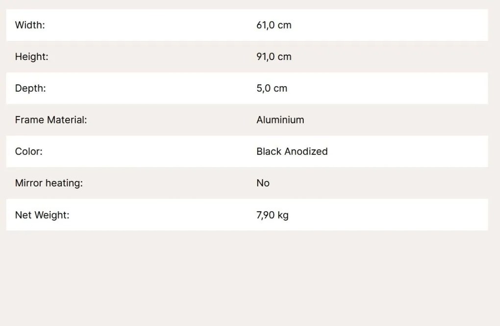 Oglinda decorativa design modern CARLO negru 61x90cm