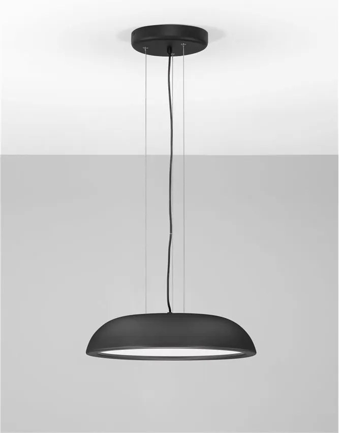 Lustra LED suspendata stil modern FELICIA negru 45cm