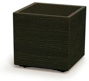 Ghiveci MADERA SQUARE ECO WOOD 38,5 cm , maroînchis, L