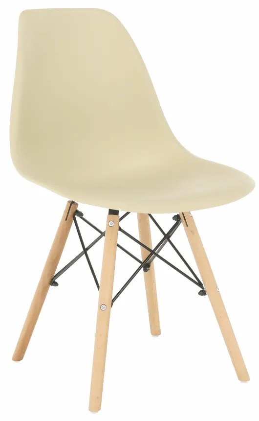 Scaun living CINKLA 3 NEW, crem, 46x82x54 cm