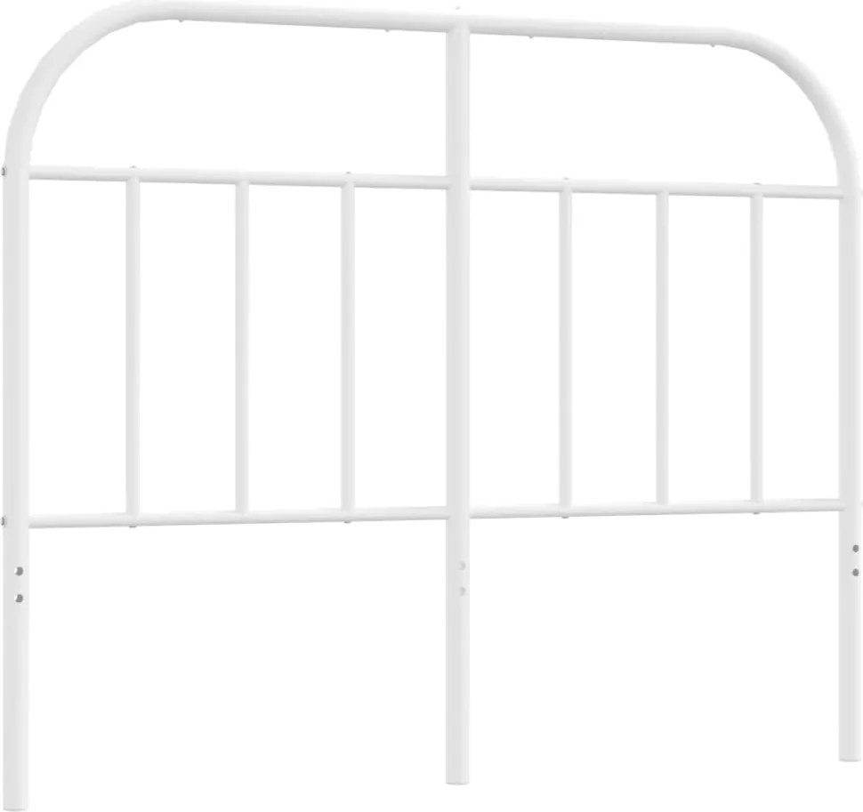 vidaXL Tăblie de pat de schimb metalică, alb, 120 cm