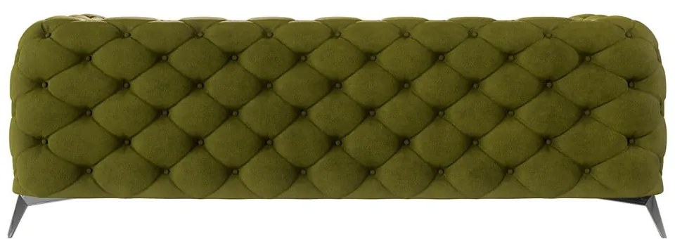 Canapea verde cu tapițerie din catifea 225 cm Chelsea – Ropez