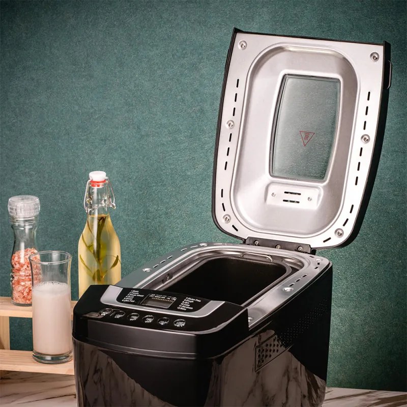 Masina de facut paine Oliver Voltz OV51446B, 800W, 12 programe, Afisaj LCD, Timer, Negru.