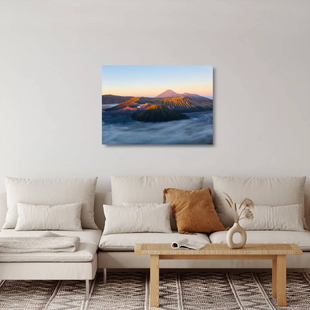 Tablou pe sticlă cu muntele Bromo în Indonesia (70x50 cm)