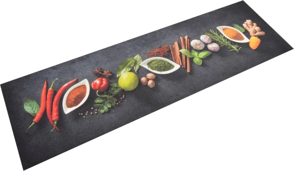 vidaXL Covor de bucătărie lavabil Spices, 45x150 cm, catifea
