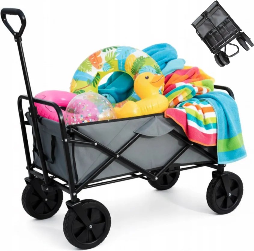 Cărucior de transport pentru grădină pliabil ultra-ușor - capacitate de încărcare de 100 kg