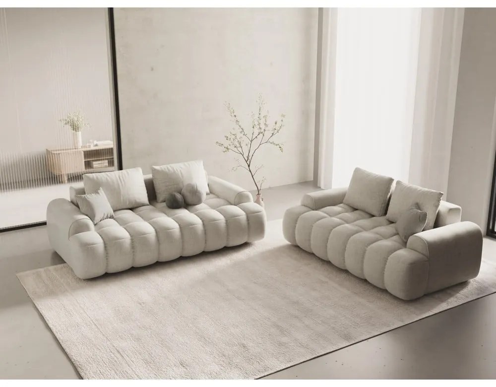 Canapea bej 175 cm Linz – Cosmopolitan Design