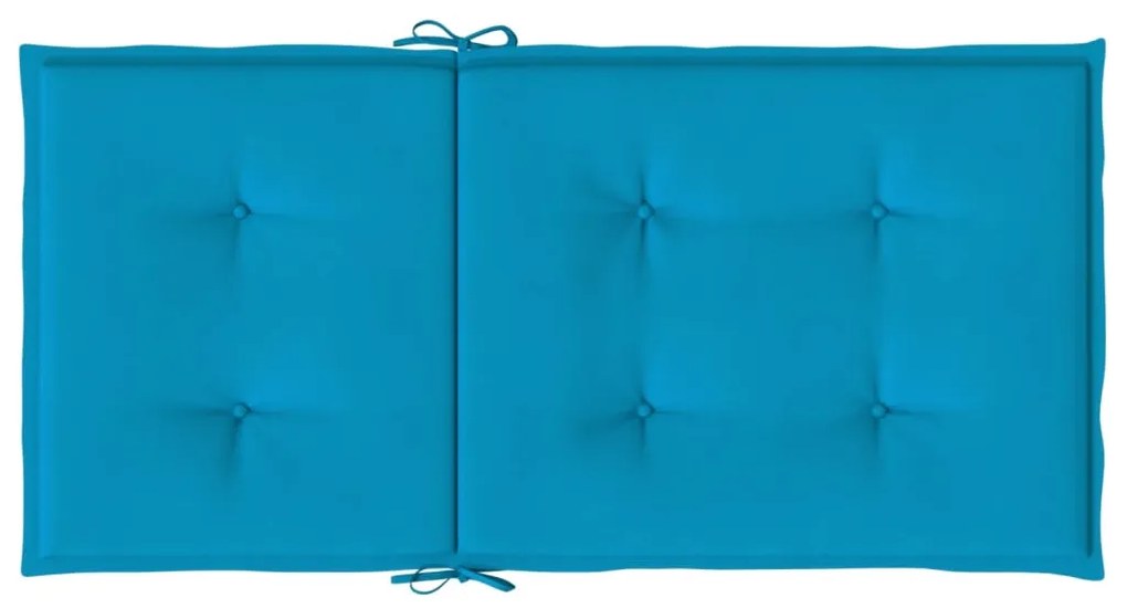 Perne pentru scaun de gradina, 2 buc., albastru, 100x50x3 cm 2, Albastru, 100 x 50 x 3 cm