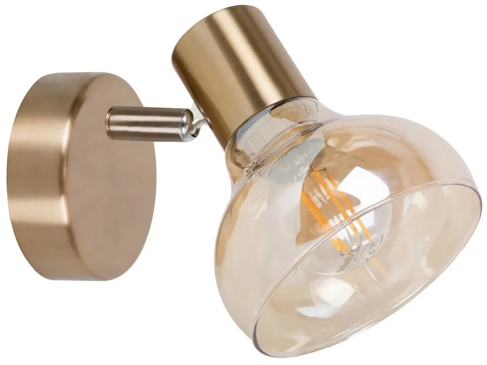 Aplica de perete design modern Holly auriu/amber