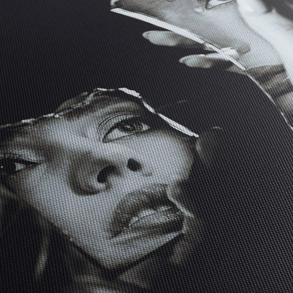 Tablou - Privind în oglindă (cu ceas) (90x30 cm)
