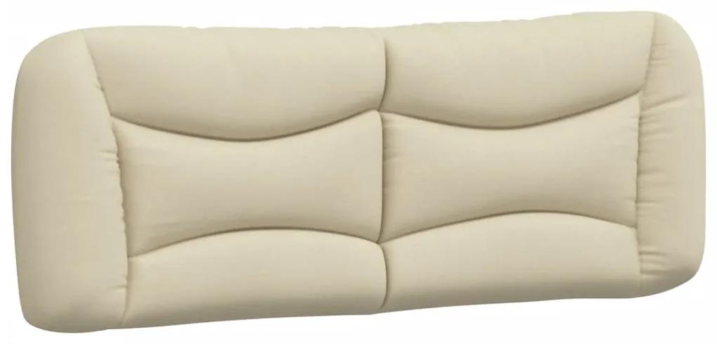 374566 vidaXL Pernă pentru tăblie de pat, crem, 120 cm, material textil