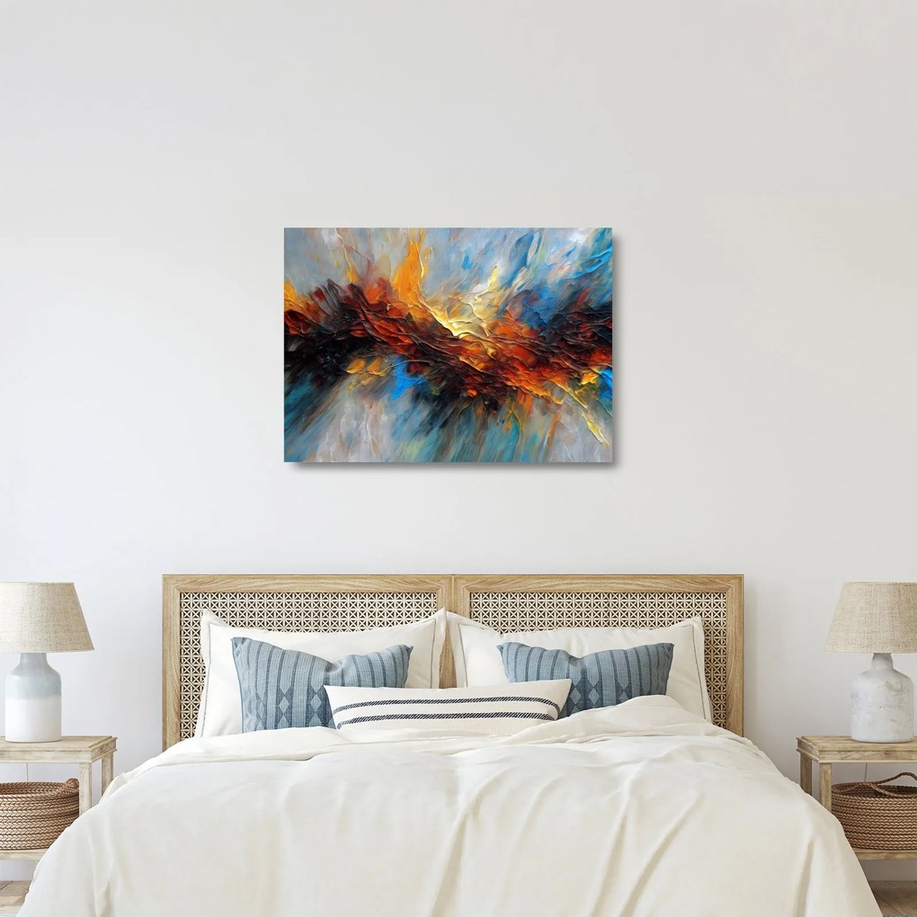 Tablou pe sticlă - Textura culorii (70x50 cm)