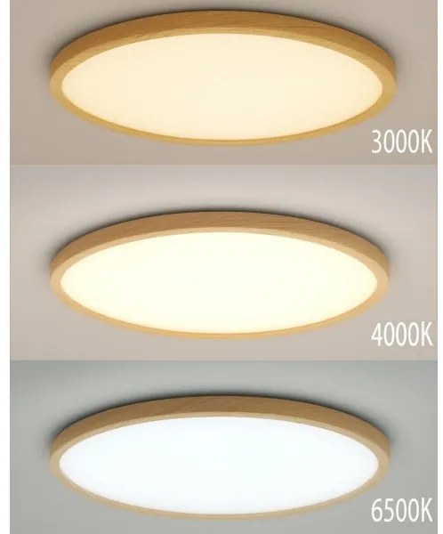 Plafonieră LED 24W, 230V, 3000/4000/6500K, Ø 30 cm, bej