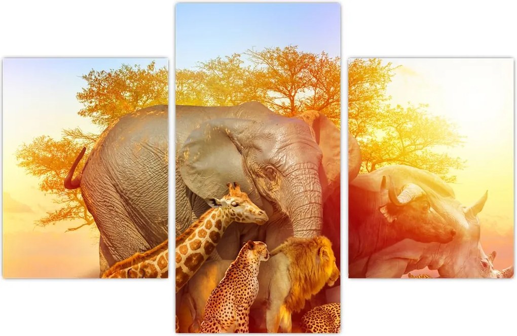 Tablou - Animale africane (90x60 cm)