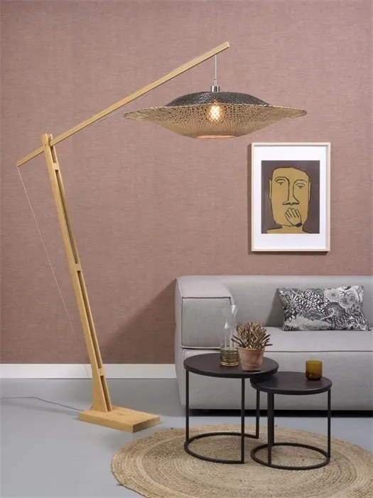 Lampadar din bambus KALIMANTAN orizontal L natur, 87cm