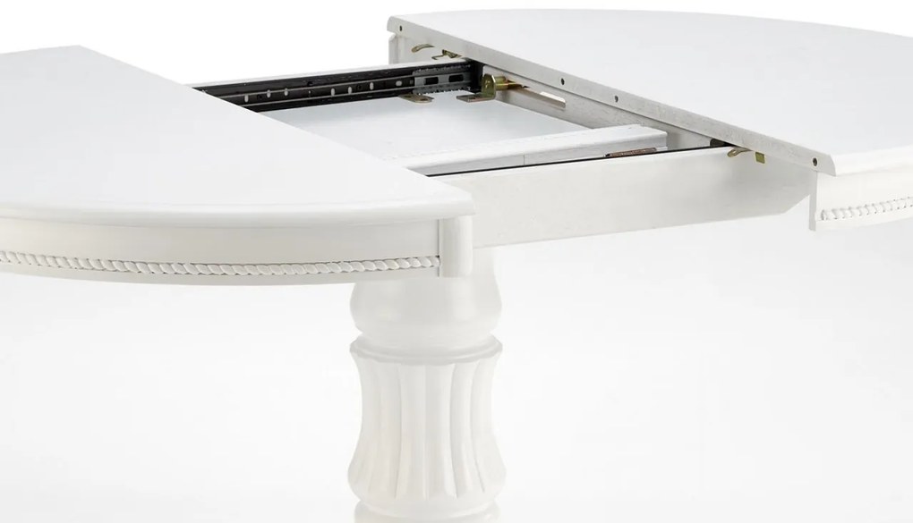 Masa extensibila William alba - L90/124 x l90 x h75 cm