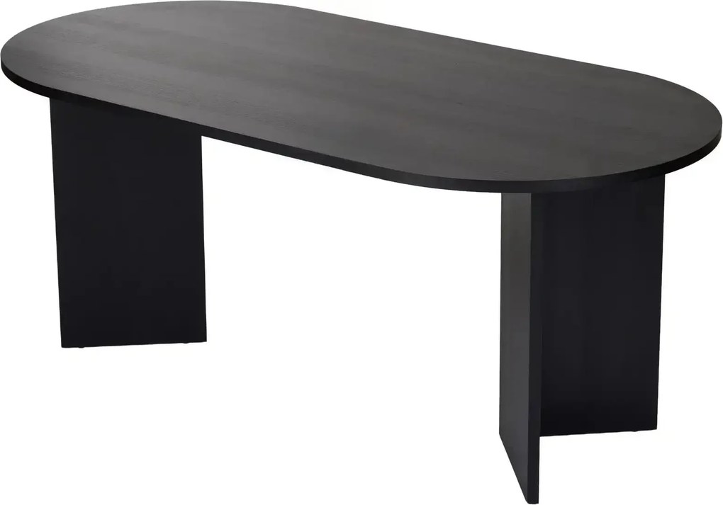 Masa SABLIN, negru, PAL laminat, 180x90x75 cm