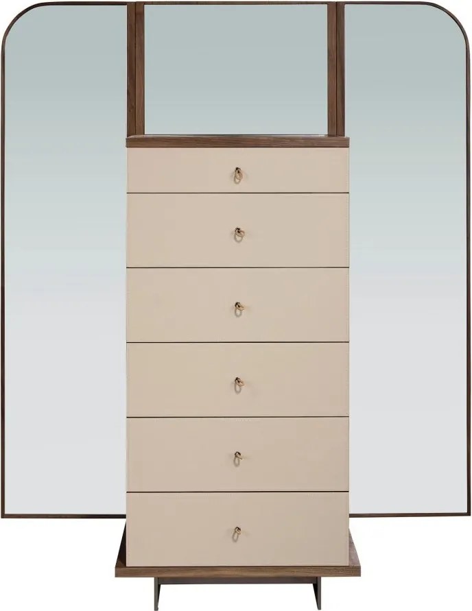 Comoda cu oglinda, sertar cu spatiu pentru ceasuri si bijuterii Chiffonier