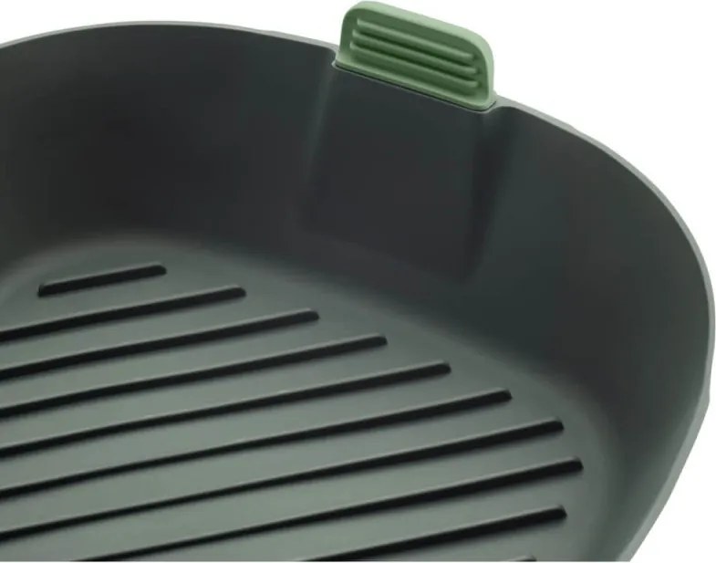 Cos pentru friteuza cu aer cald Lekue 1009495, 25x25 cm, -20°C / +220°C, Silicon, Fara BPA, Gri