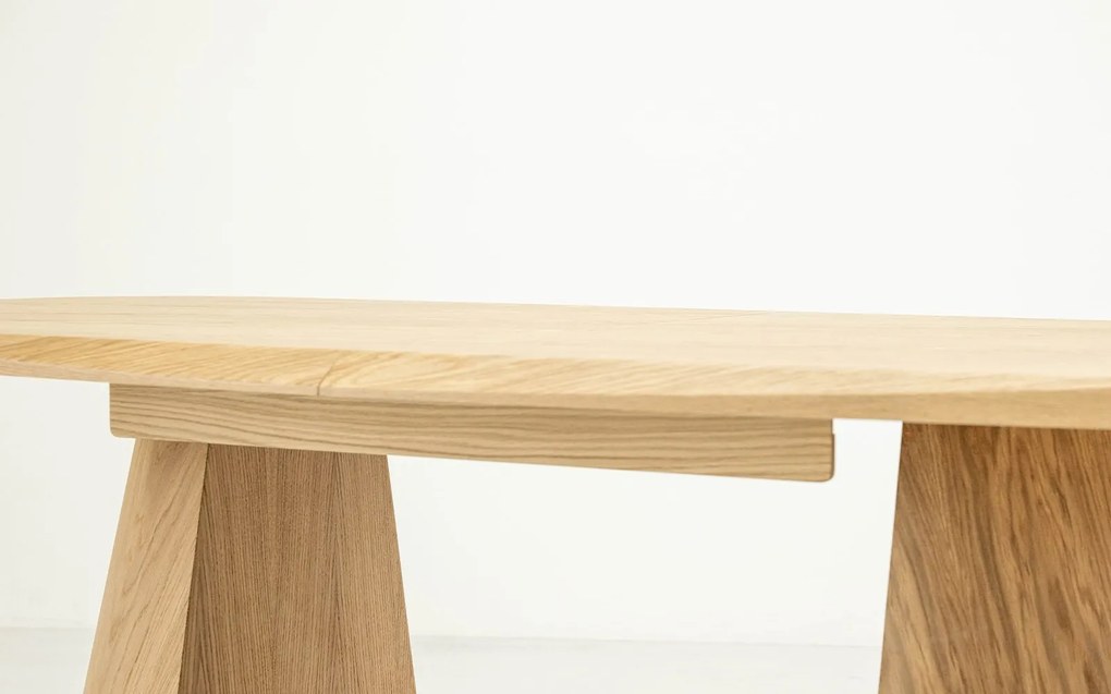 Masă lemn masiv Dining EGO Personalizabila - Nuc, 2200 + (2×500) x 1200 x 775 mm