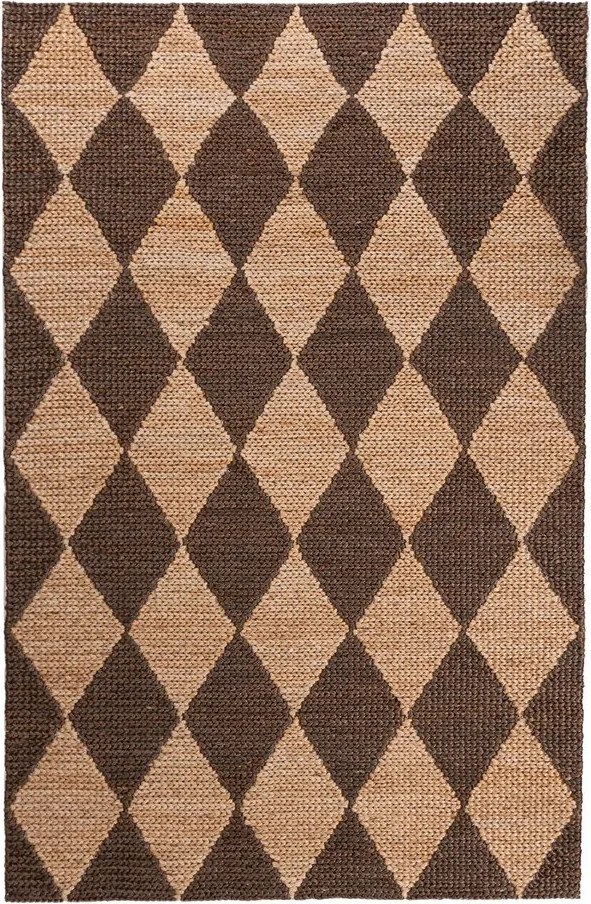 Covor maro/în culoare naturală țesut manual din amestec de iută 160x230 cm Effie Diamond – Flair Rugs