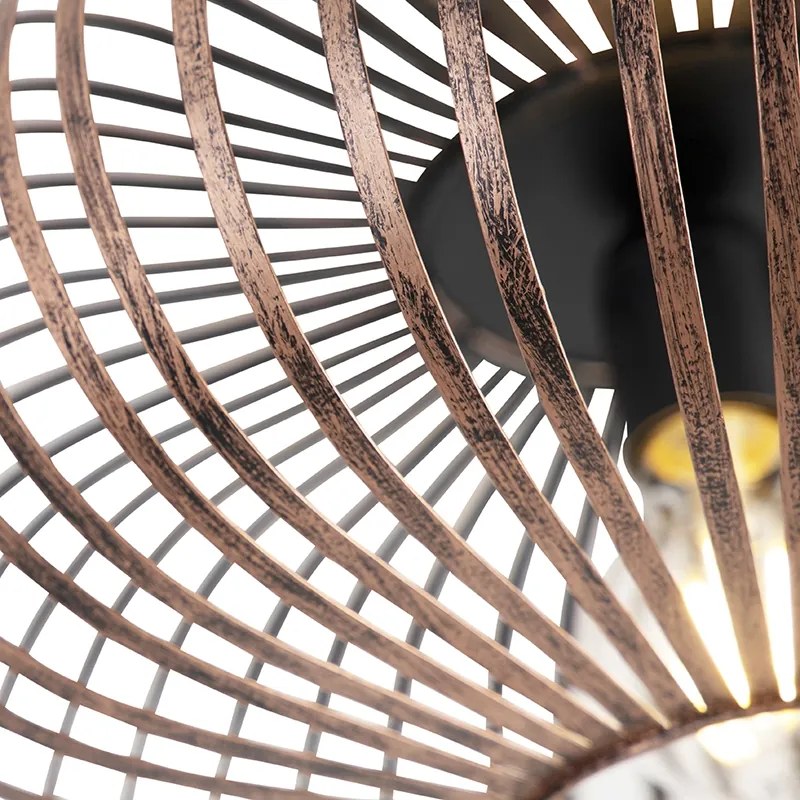 Plafoniera rotundă de design maro ruginiu - Johanna