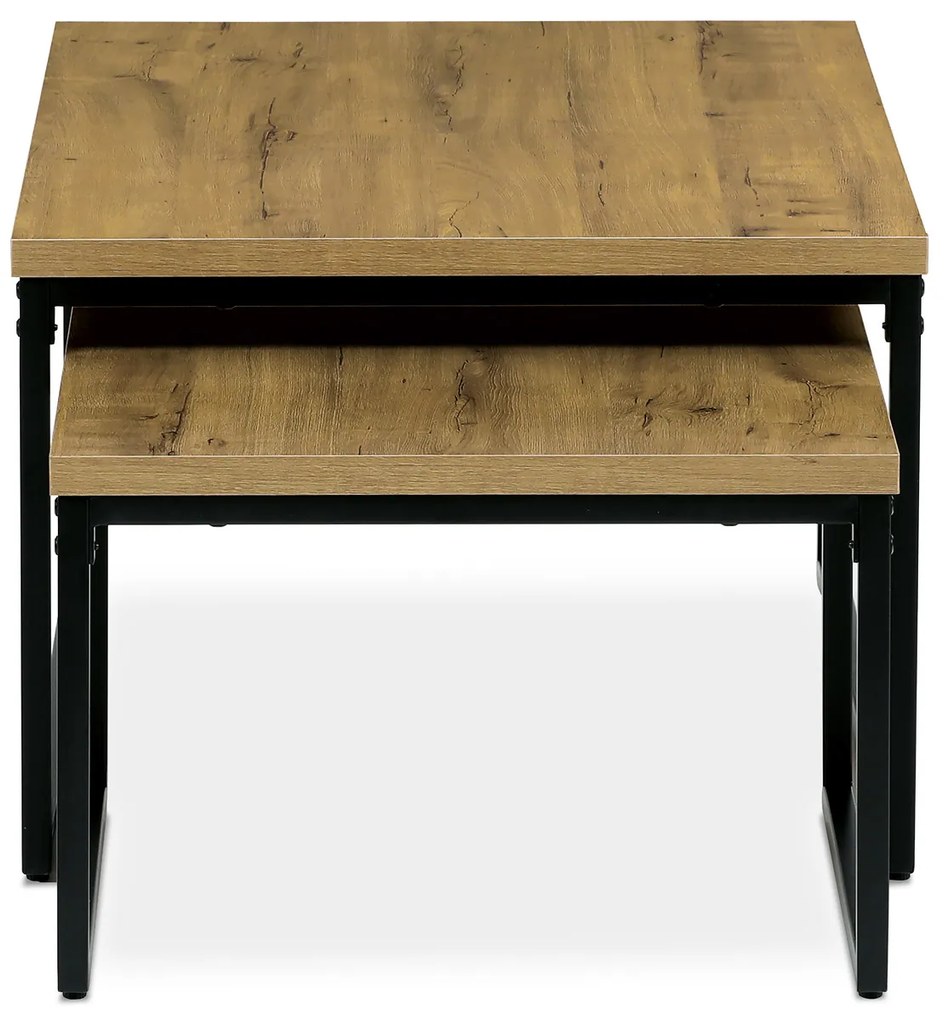 Set de măsuțe de cafea din stejar sălbatic decor 2buc