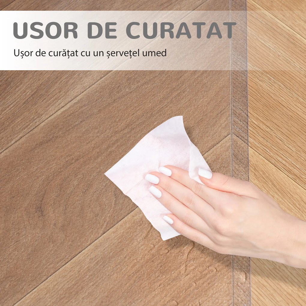 HOMCOM Covor de Protecție pentru Podea, Covoraș pentru Scaun Birou Anti-alunecare din Plastic pentru Podea, 90x120 cm, Transaprent | Aosom Romania