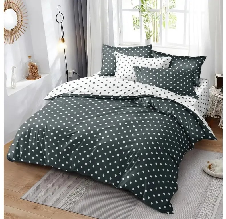Lenjerie de pat din bumbac COLAM GREY gri Dimensiune lenjerie de pat: 70 x 90 cm | 140 x 220 cm