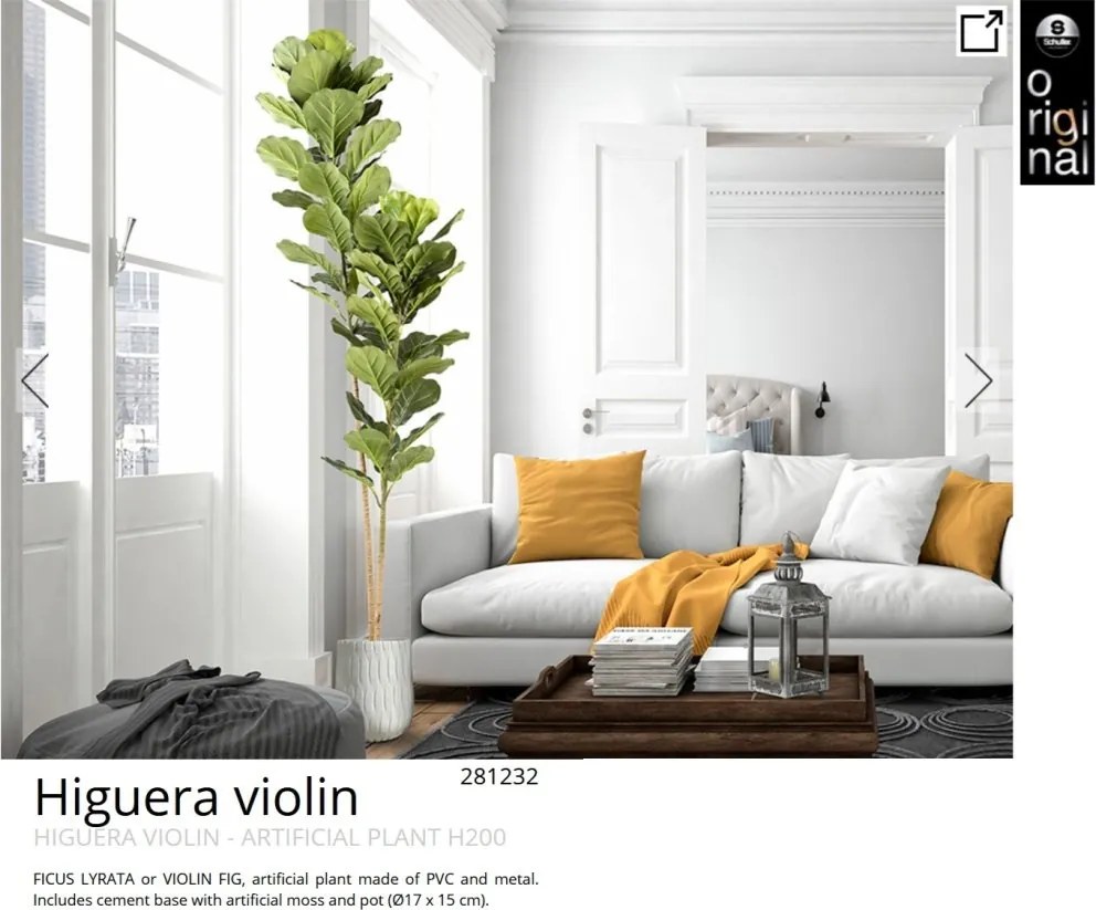 Planta artificiala decorativa Higuera violin, H200