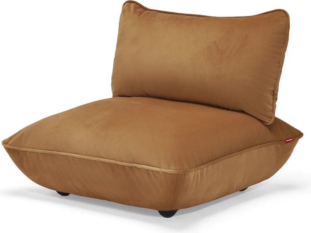 Scaun din catifea Sumo, cu modul, culori multiple - Fatboy Culoare: migdale