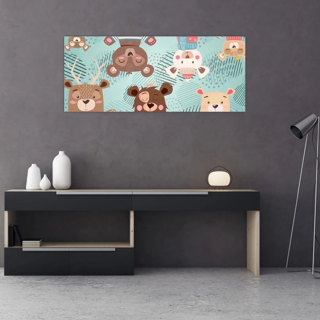 Tablou - Ursuleții veseli (120x50 cm)