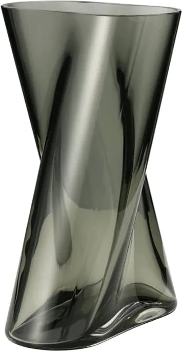 Vază de sticlă Lituus fum, medie - Georg Jensen