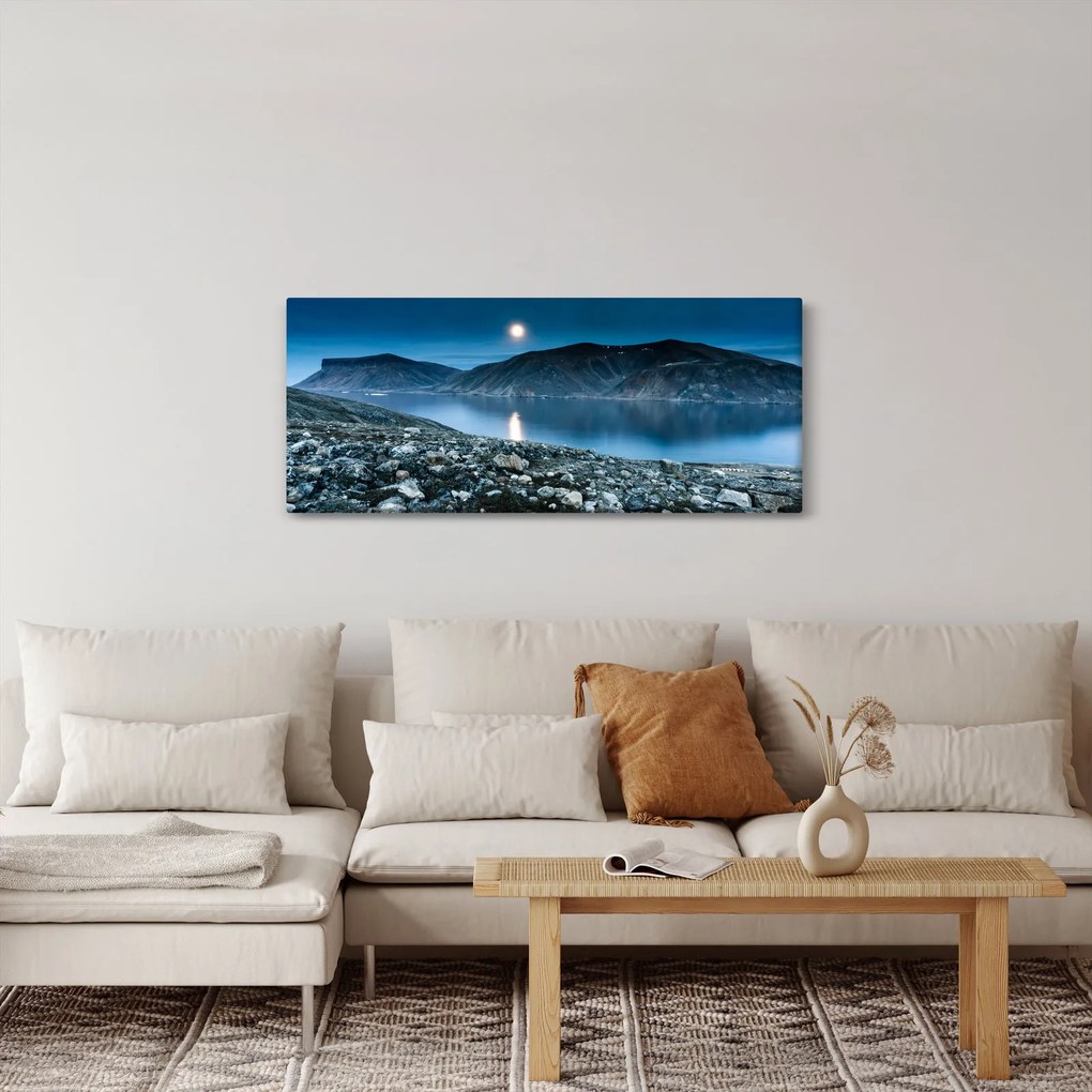 Tablou - Islanda noaptea (120x50 cm)