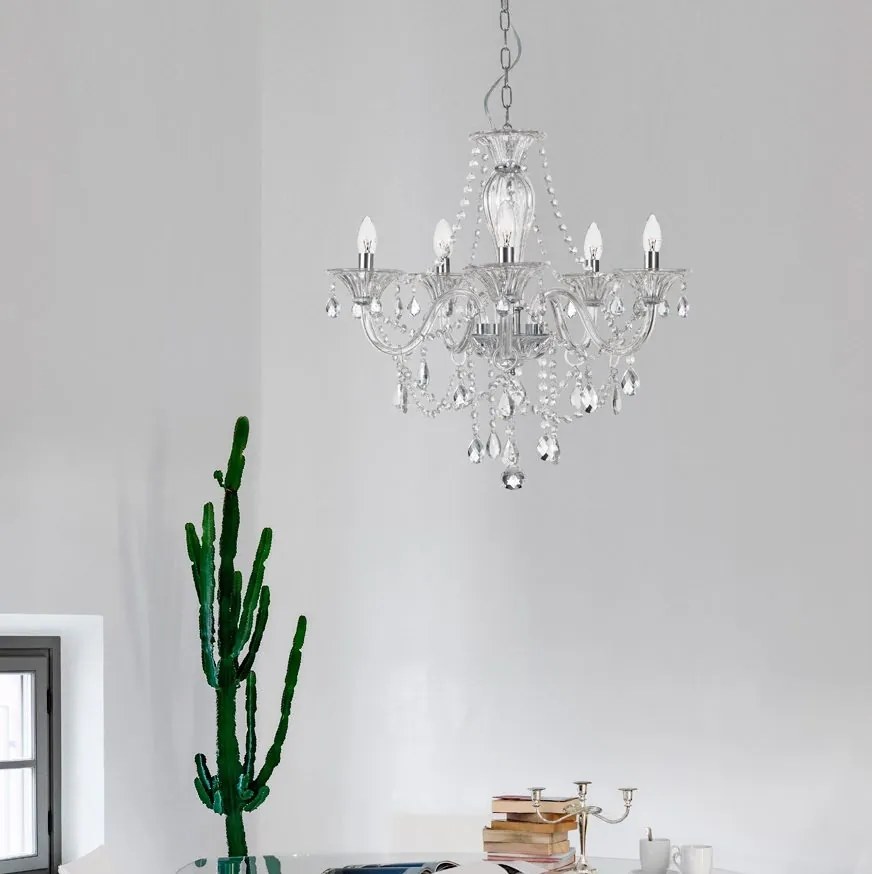 Candelabru elegant cu cristale K9 Connor 8L